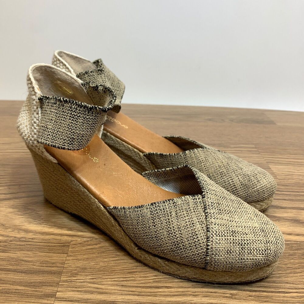 Andre Assous Sz 10 Anouka Espadrille Wedge Sandals Woven Luxury Boho Lagenlook